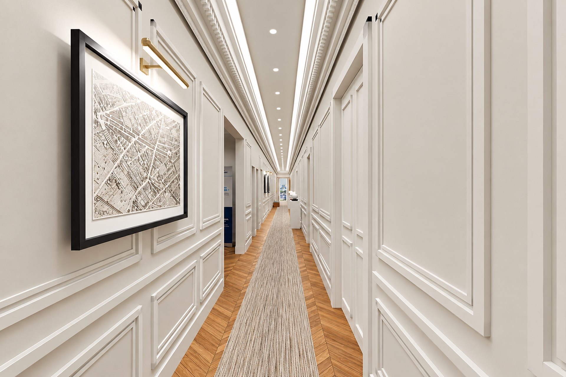 La galerie, sous le plan de Turgot.