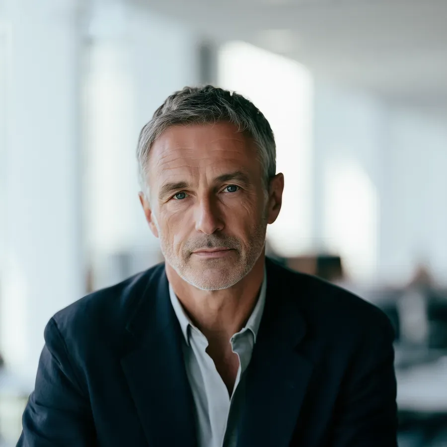 Image générée par intelligence artificielle : le portrait de référence de Nestor, agent d'intelligence artificielle.