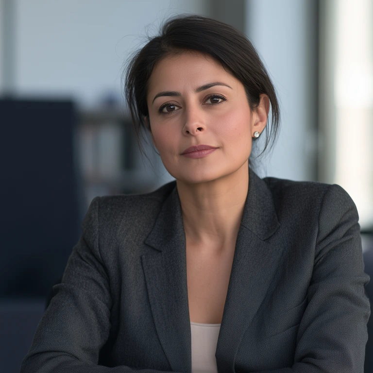 Portrait généré par intelligence artificielle représentant Constance, agent d'intelligence artificielle de la maison. Ce visage a été produit sans photographie de personne réelle.