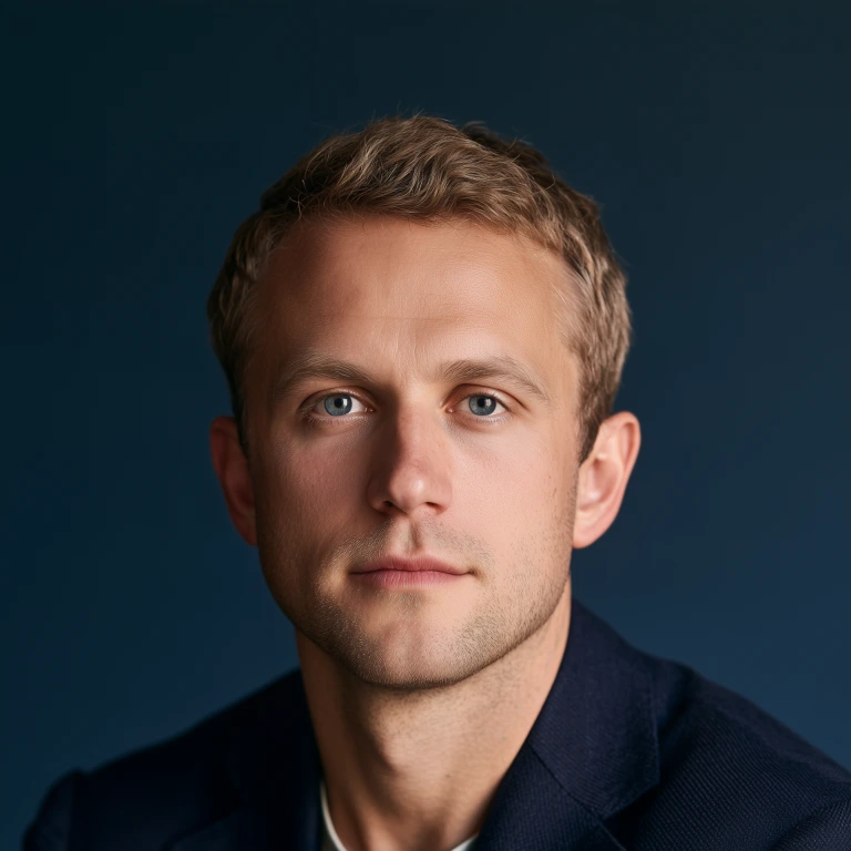Portrait généré par intelligence artificielle représentant Isidore, agent d'intelligence artificielle de la maison. Ce visage a été produit sans photographie de personne réelle.